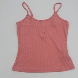 Women's Pink Ribbed Tank Top